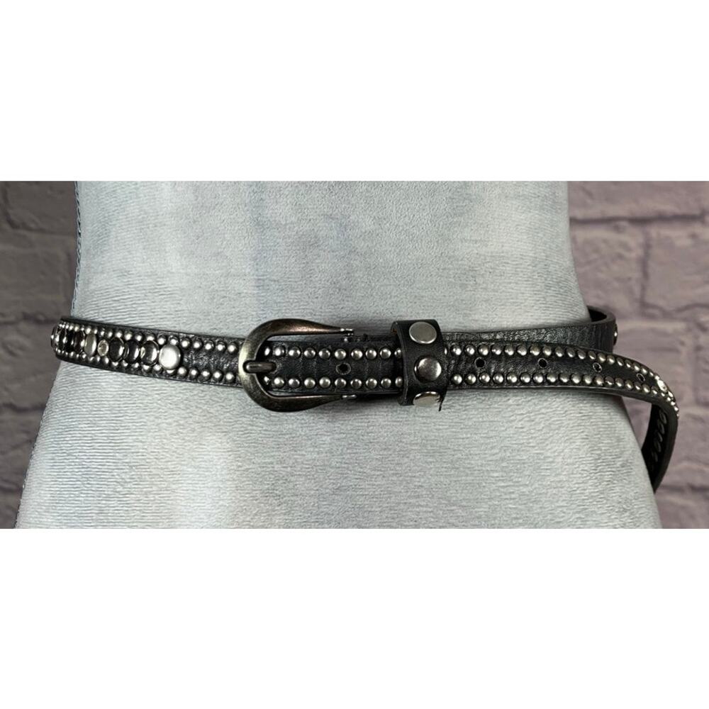 Unique Edgy Glam German-made Riveted Leather Belt